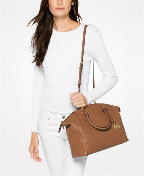 michael kors large riley pearl gray|Macy's.